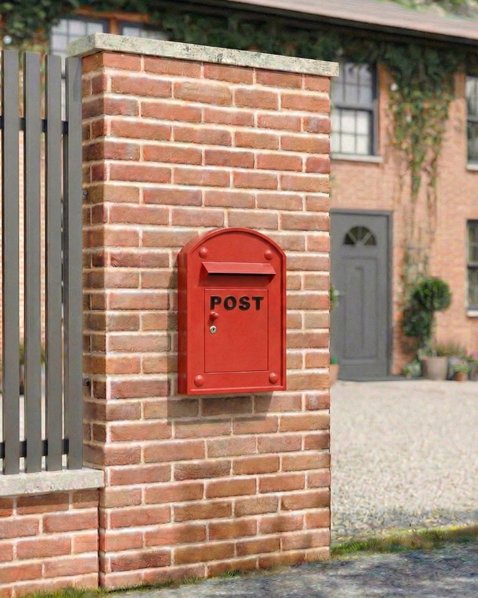 the_22bayswater_22_red_post_box_on_a_wall_1 installed on a new home