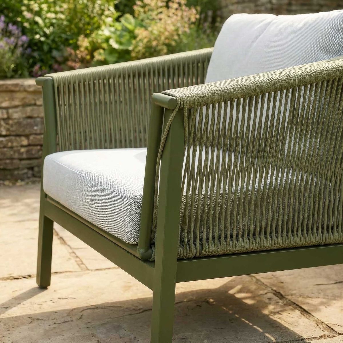 The "Chester" Outdoor 4-Seater Furniture Set Digital Illustration Dressed Close up chair