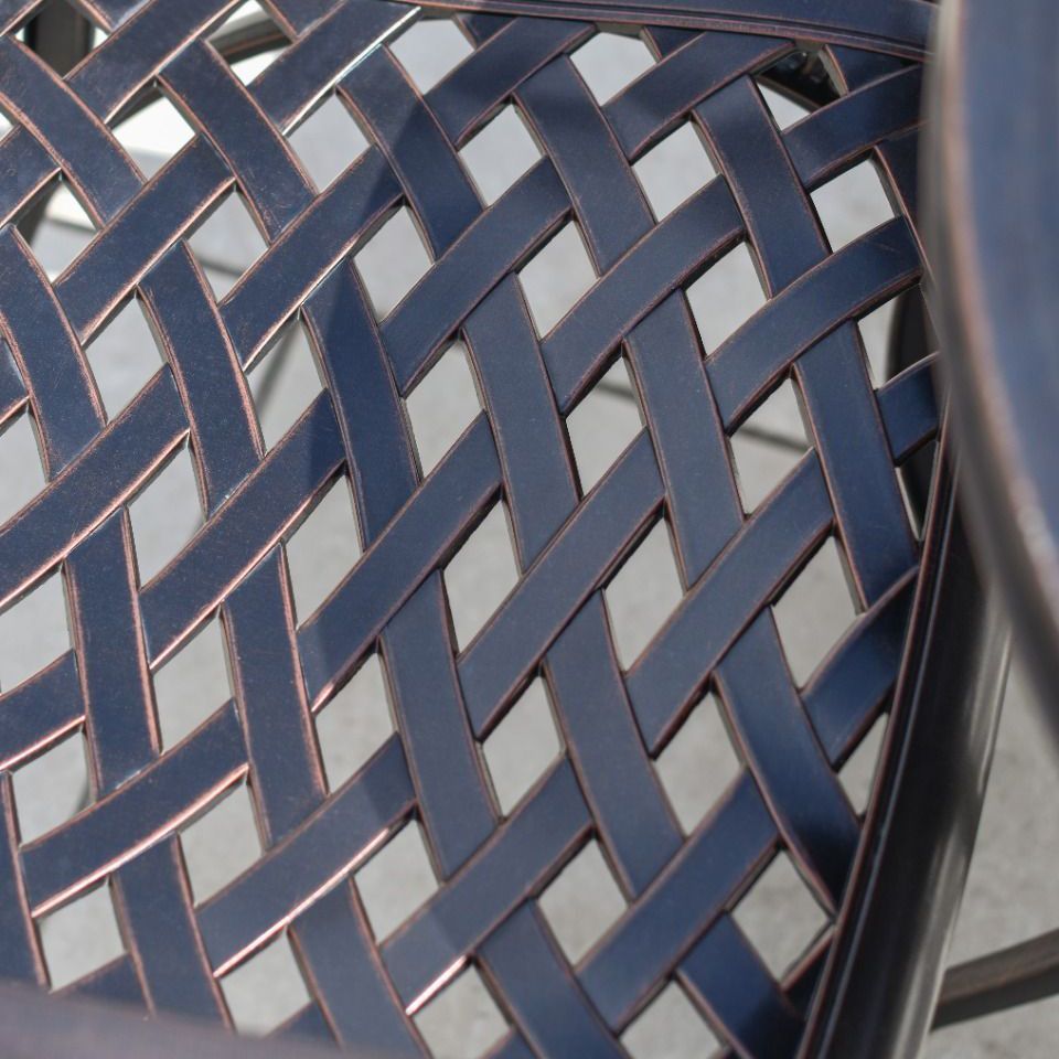 Close-up of the Lattice Design Pattern o the Seat of the Chair