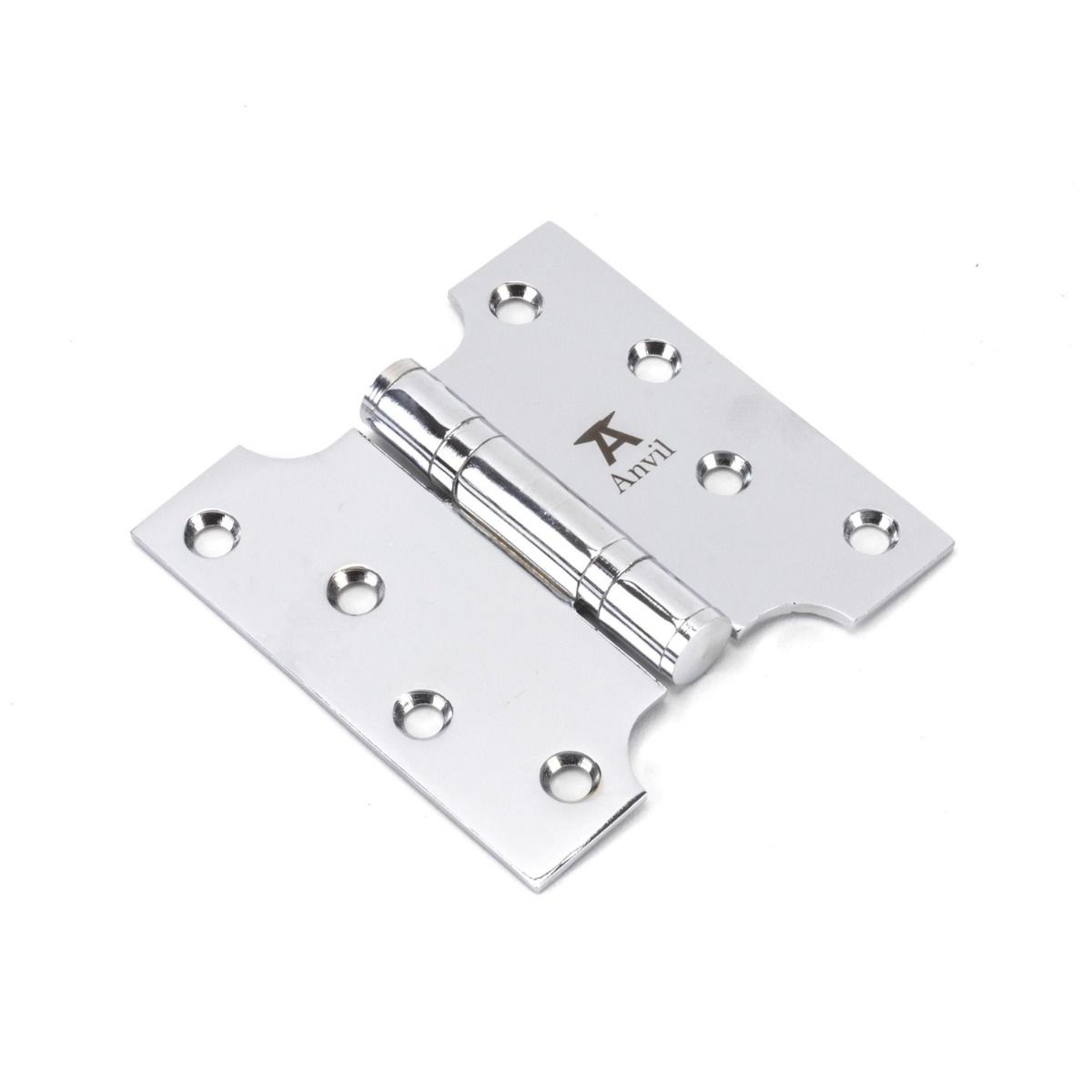 The 2" Heavy Duty Parliament Door Hinges (Pair) in Polished Chrome Shown on a White Background