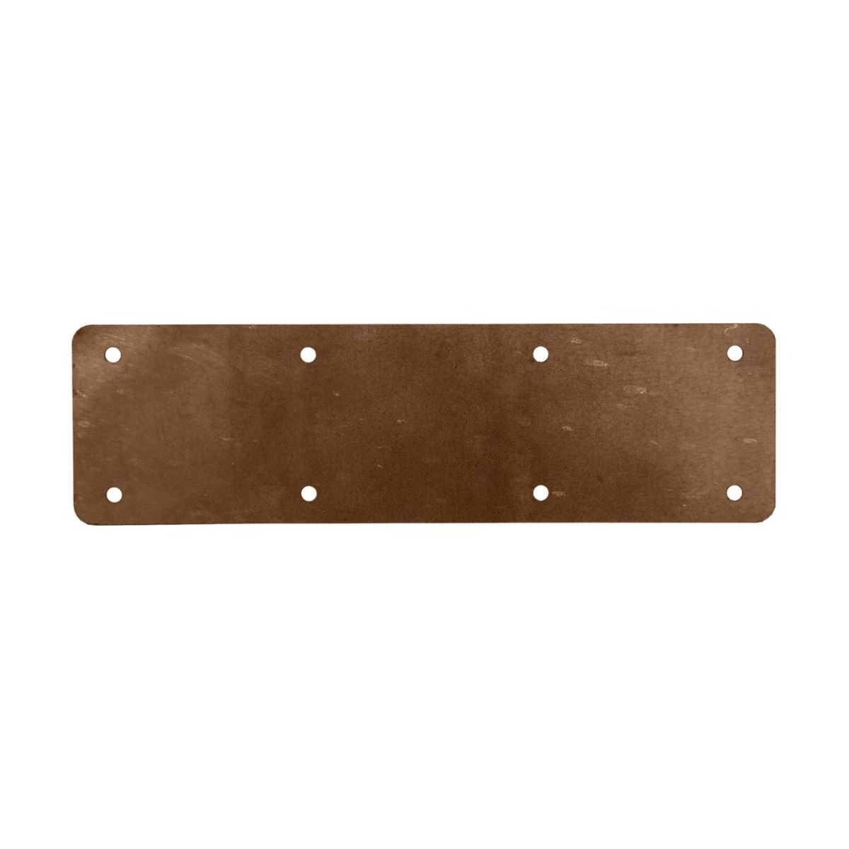 The 350mm Brown Railway Sleeper Straight Joining Plate on a White Background 