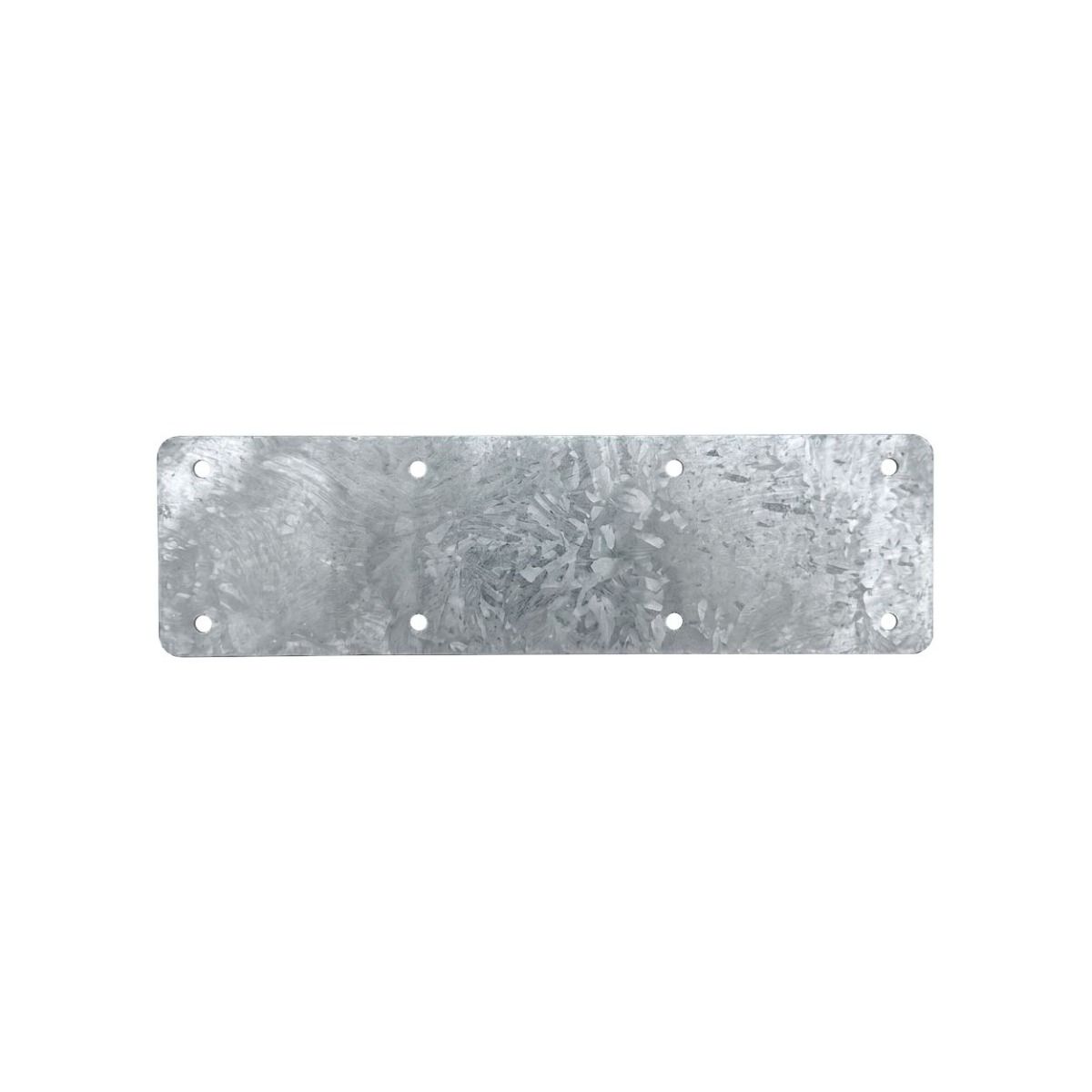 The 350mm Galvanised Railway Sleeper Straight Joining Plate on a White Background 