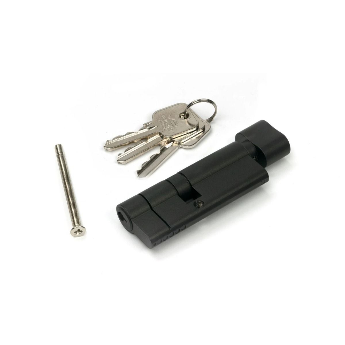 The 35/45T 5-Pin Euro Cylinder Thumbturn Lock Keyed to Differ in Aged Bronze with Keys and Bolt 