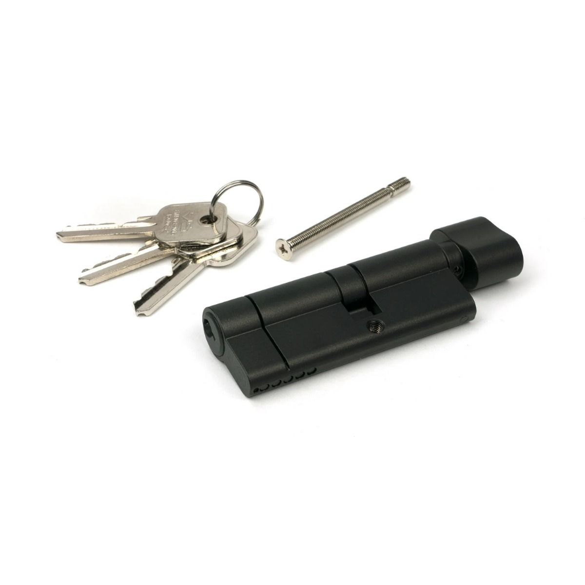 The 35T/45 5-Pin Euro Cylinder Thumbturn Lock Keyed to Differ in Aged Bronze with Keys and Bolt 