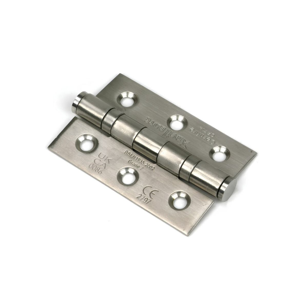 The 3" "Harrogate" Premium Ball Bearing Butt Hinge Sold as a Pair in a Satin Stainless Steel Finish