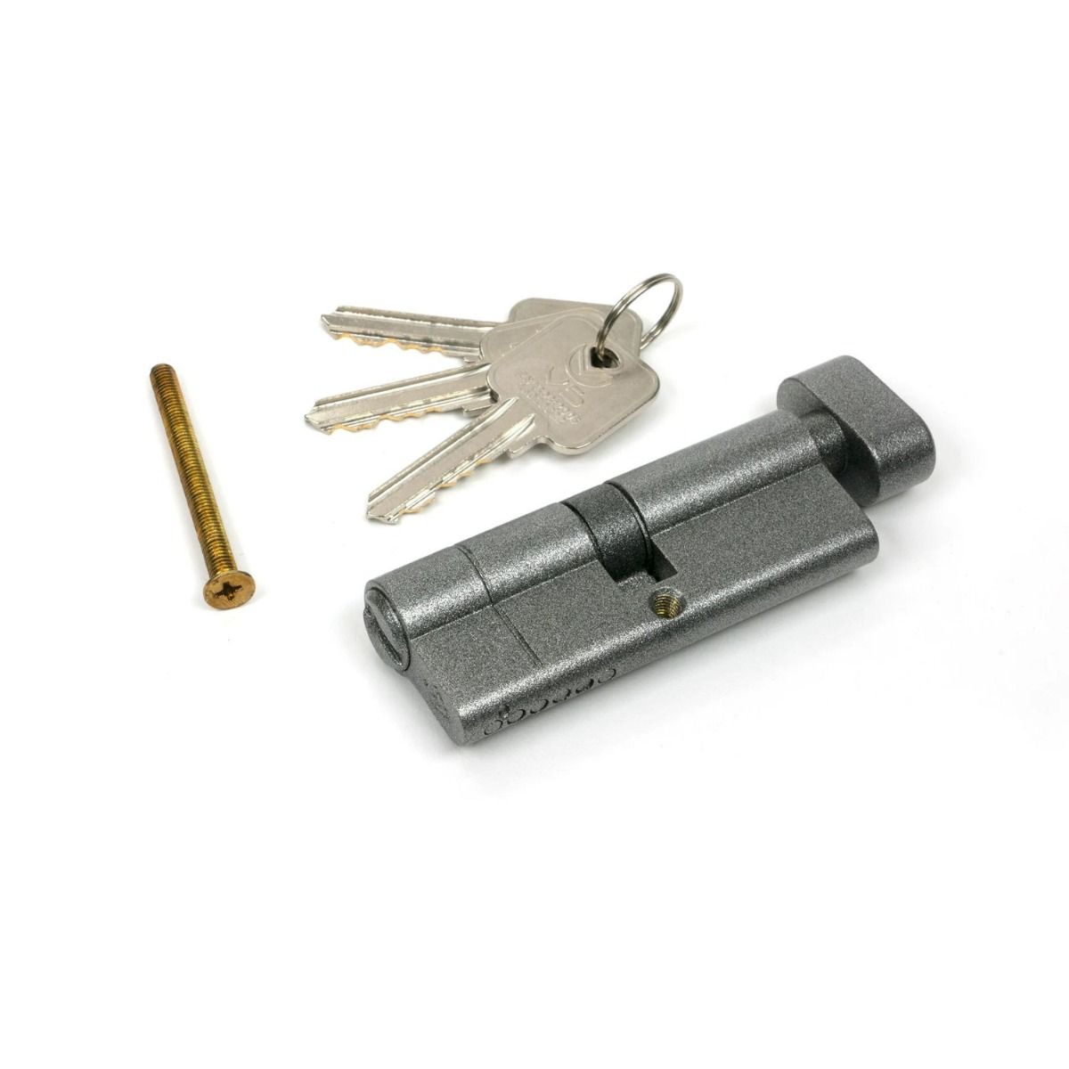 The 40/40 5-Pin Euro Cylinder Thumbturn Lock Keyed to Differ in Pewter with Keys and Bolt 