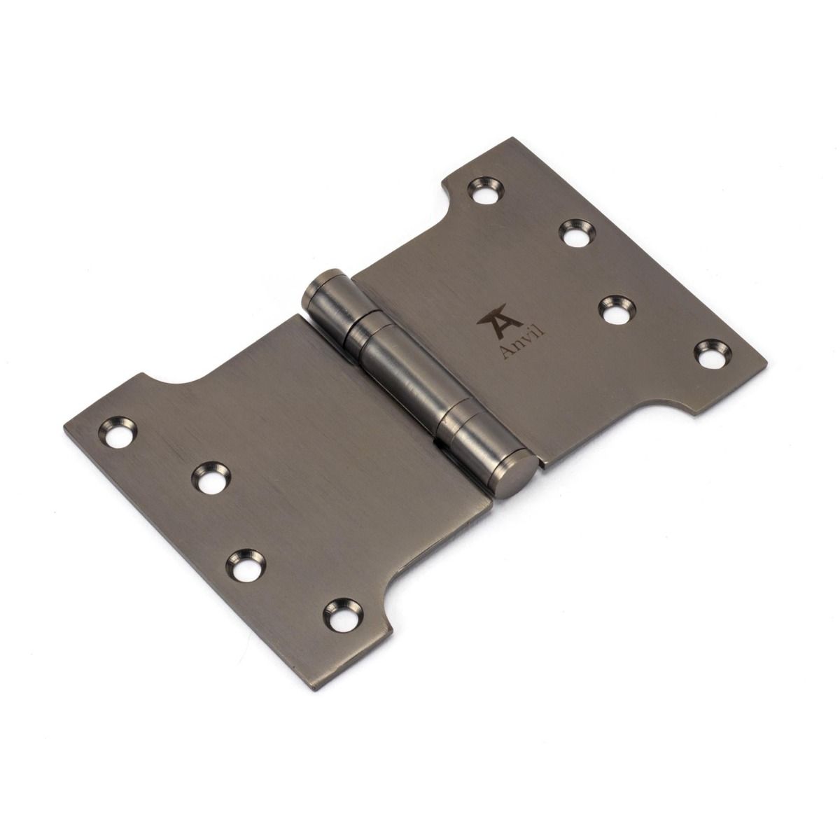 The 4" Heavy Duty Parliament Door Hinges (Pair) in Aged Bronze Shown on a White Background