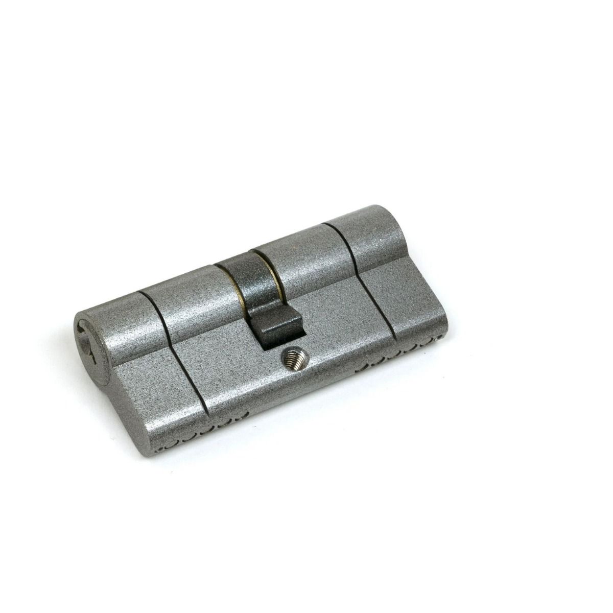 The 5-Pin Euro Cylinder Lock Keyed Alike - 35/35 - Pewter on a White Background 
