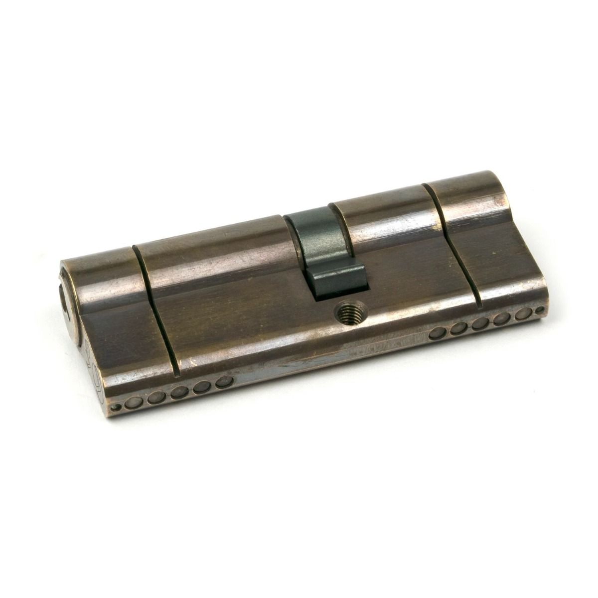 The 5-Pin Euro Cylinder Lock Keyed Alike - 35/45 - Aged Brass on a White Background 
