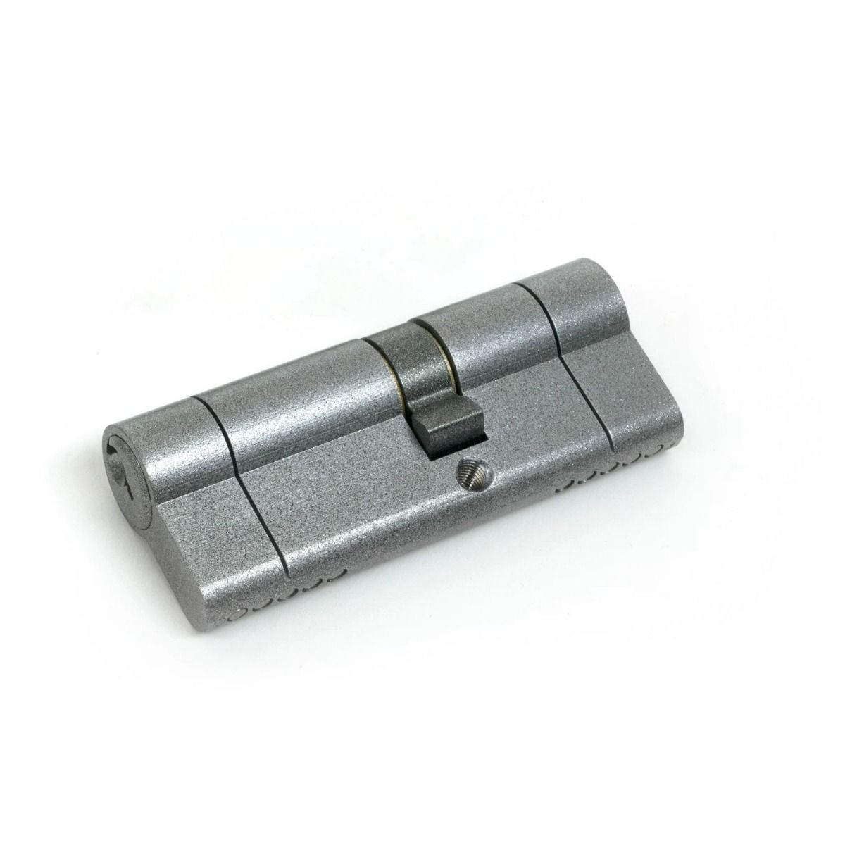 The 5-Pin Euro Cylinder Lock Keyed Alike - 35/45 - Pewter on a White Background 
