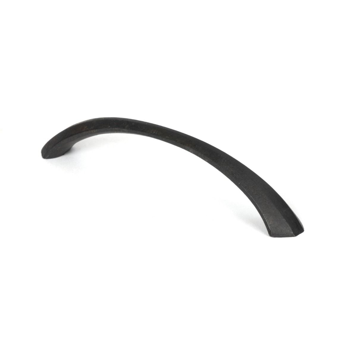The 5" Curved Shell Pull Handle in Beeswax Shown Upright on a White Background