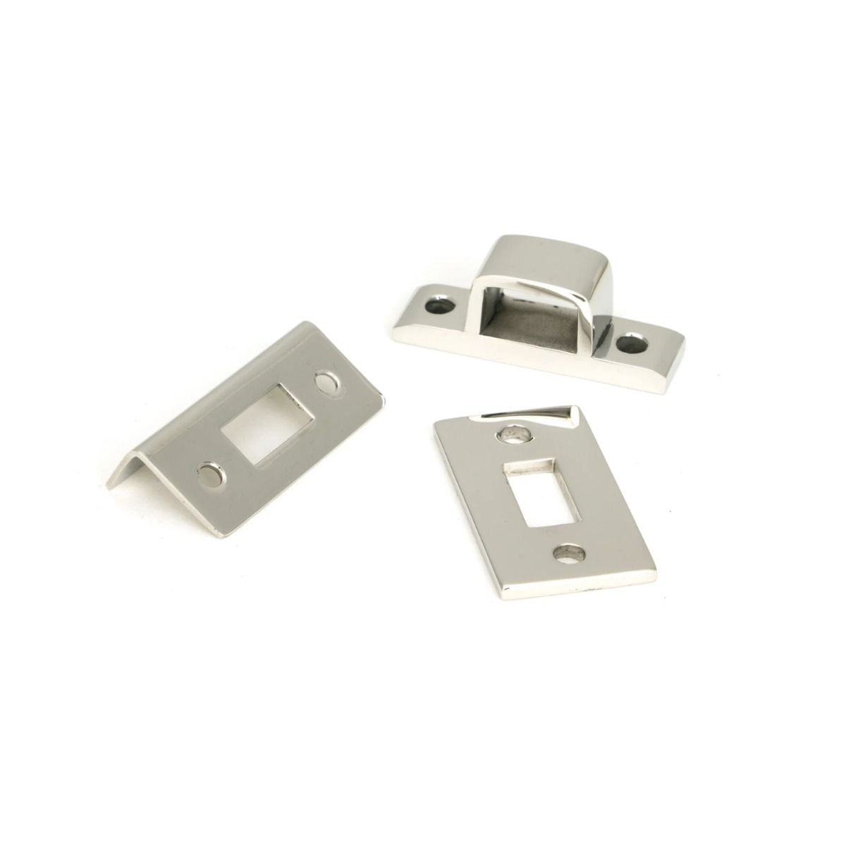The 6" Polished Stainless Steel Universal Door & Window Bolt Keep and Bridge