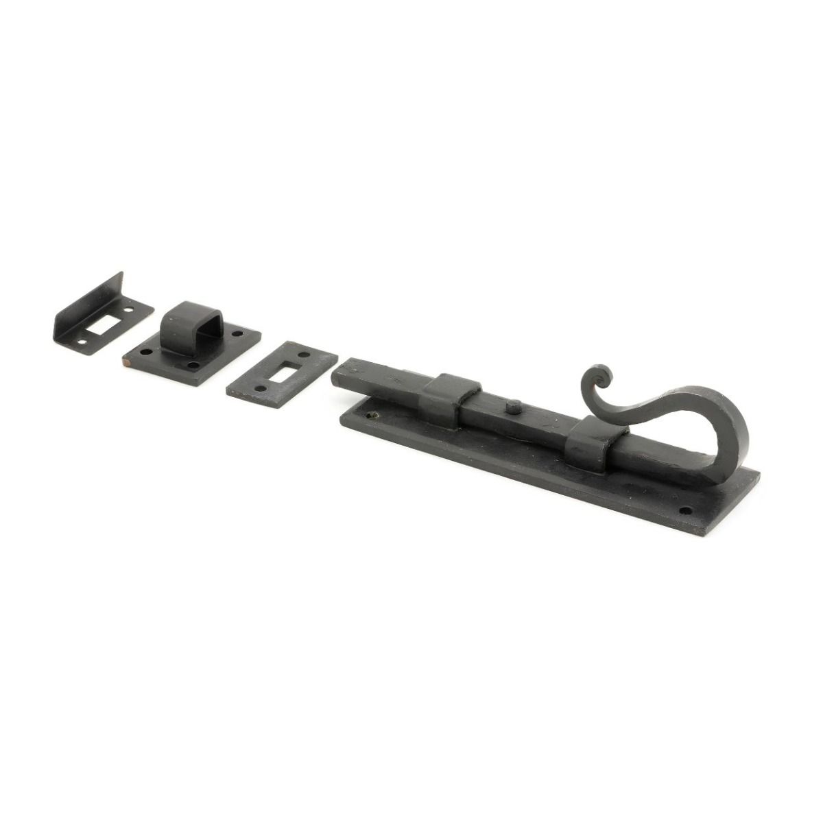 The 6" Shepherds Crook Security Bolt for Windows & Doors in a Bees wax Finish