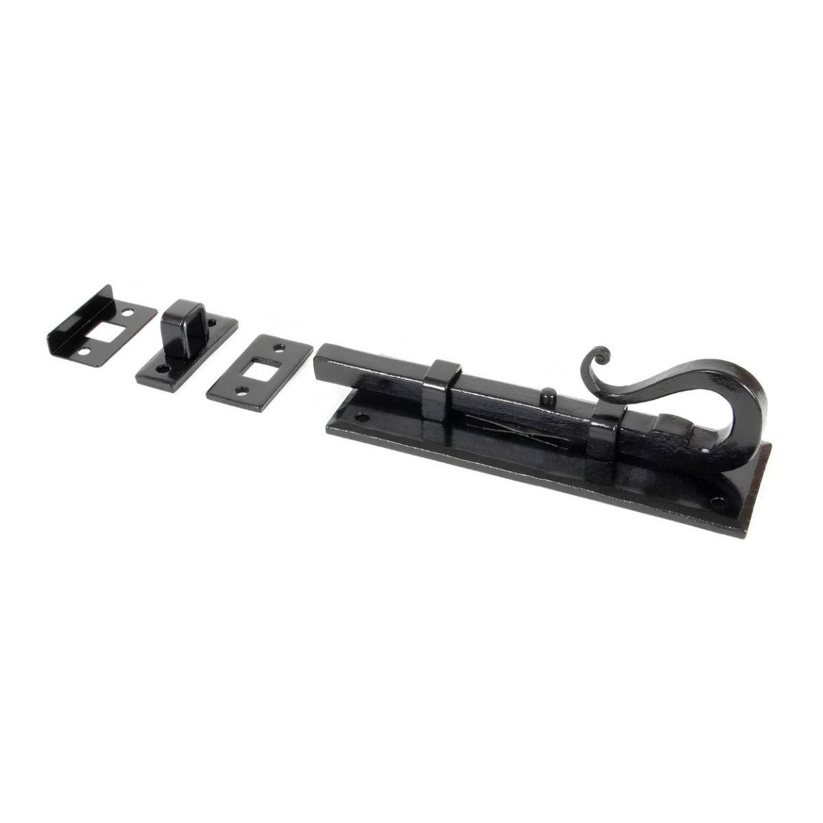 The 6" Shepherds Crook Security Bolt for Windows & Doors in a Black Finish 
