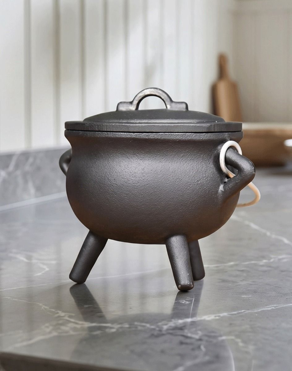 The 6cm Cast Iron Cauldron on a Modern Kitchen Counter Top - Digital Illustration