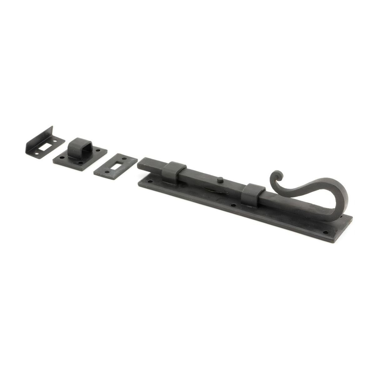 The 8" Shepherds Crook Security Bolt for Windows & Doors in a Bees Wax Finish