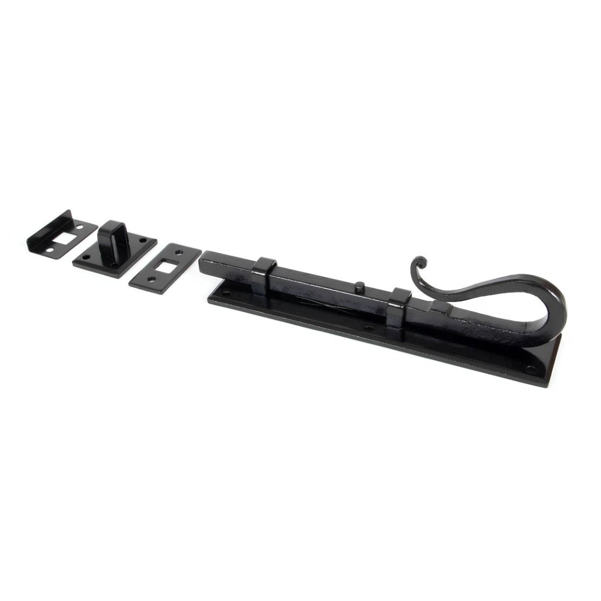 The 8" Shepherds Crook Security Bolt for Windows & Doors in a Black Finish