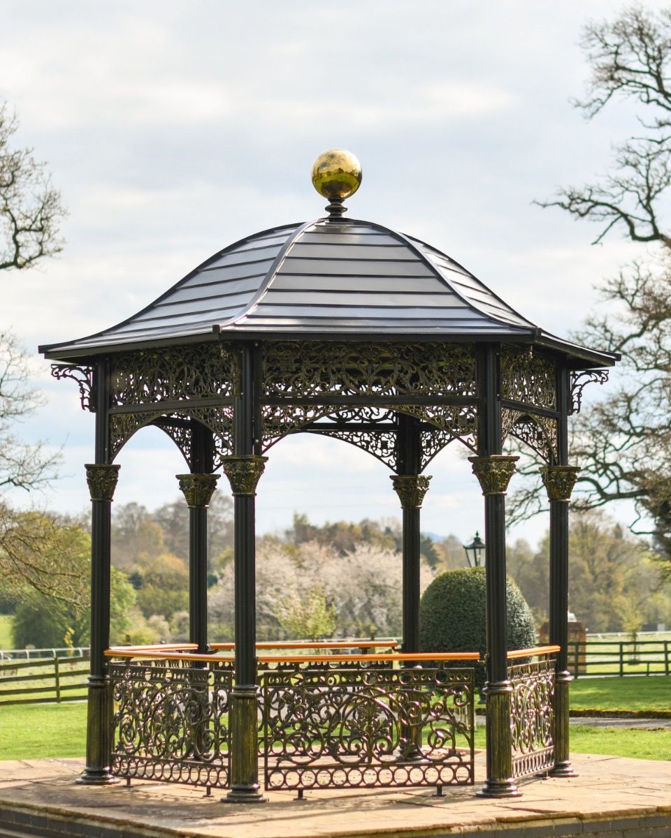 "The Versailles Temple" Ornate Solid Roof Garden Gazebo