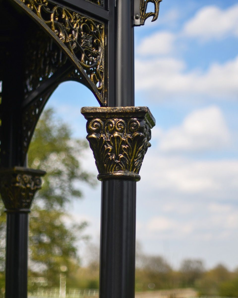 Intricate Design of "The Versailles Temple" Ornate Solid Roof Garden Gazebo