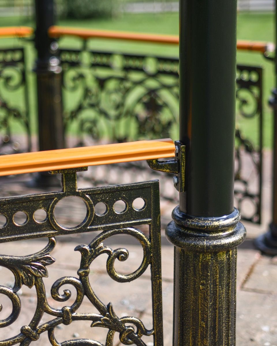 Details of "The Versailles Temple" Ornate Solid Roof Garden Gazebo