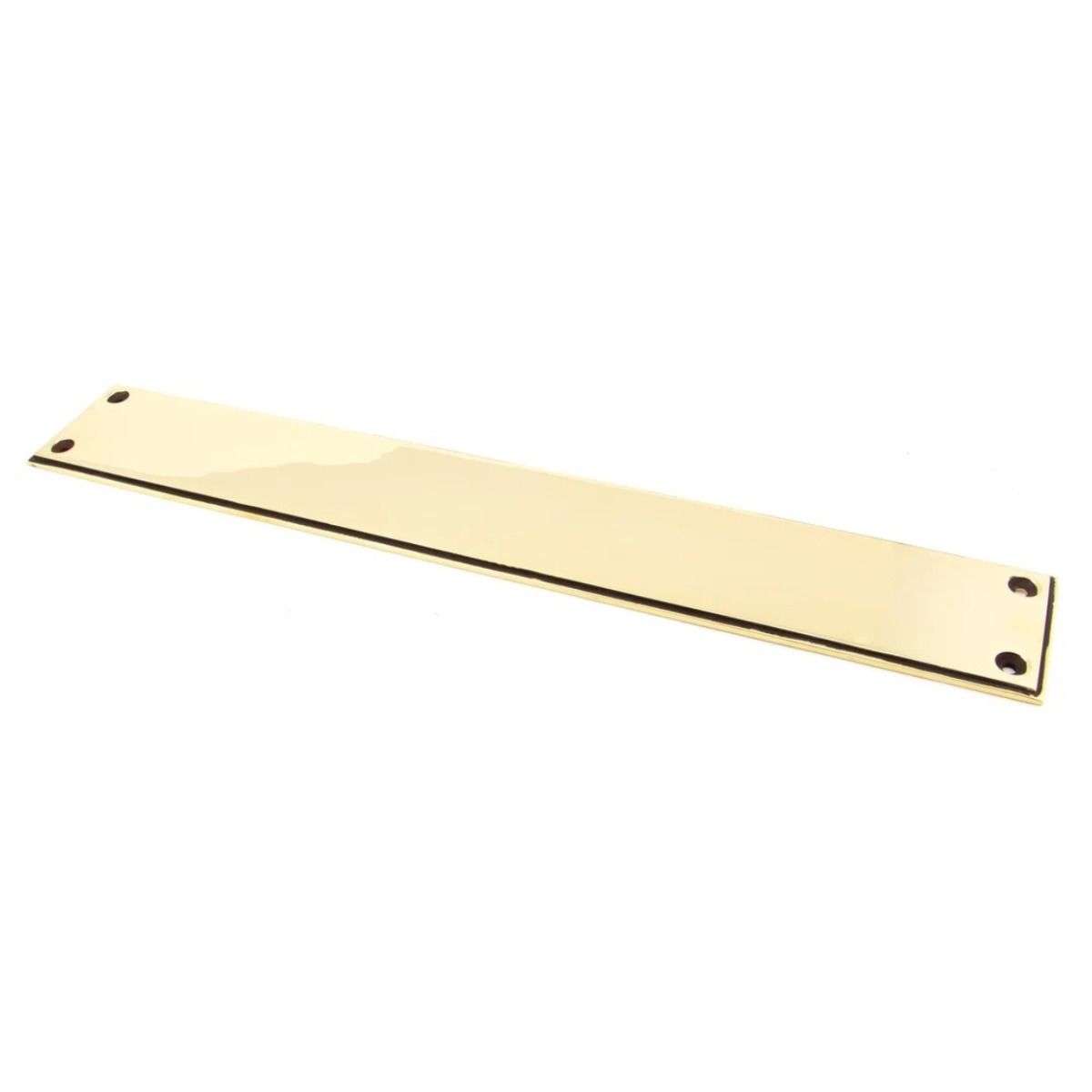 The Aged Brass 425mm Linear Period Fingerplate Door Push Plate