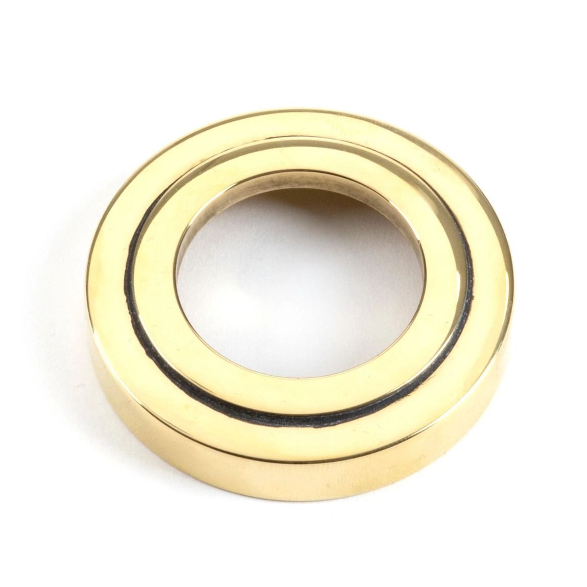 The Aged Brass Art Deco Rose on a White Background 