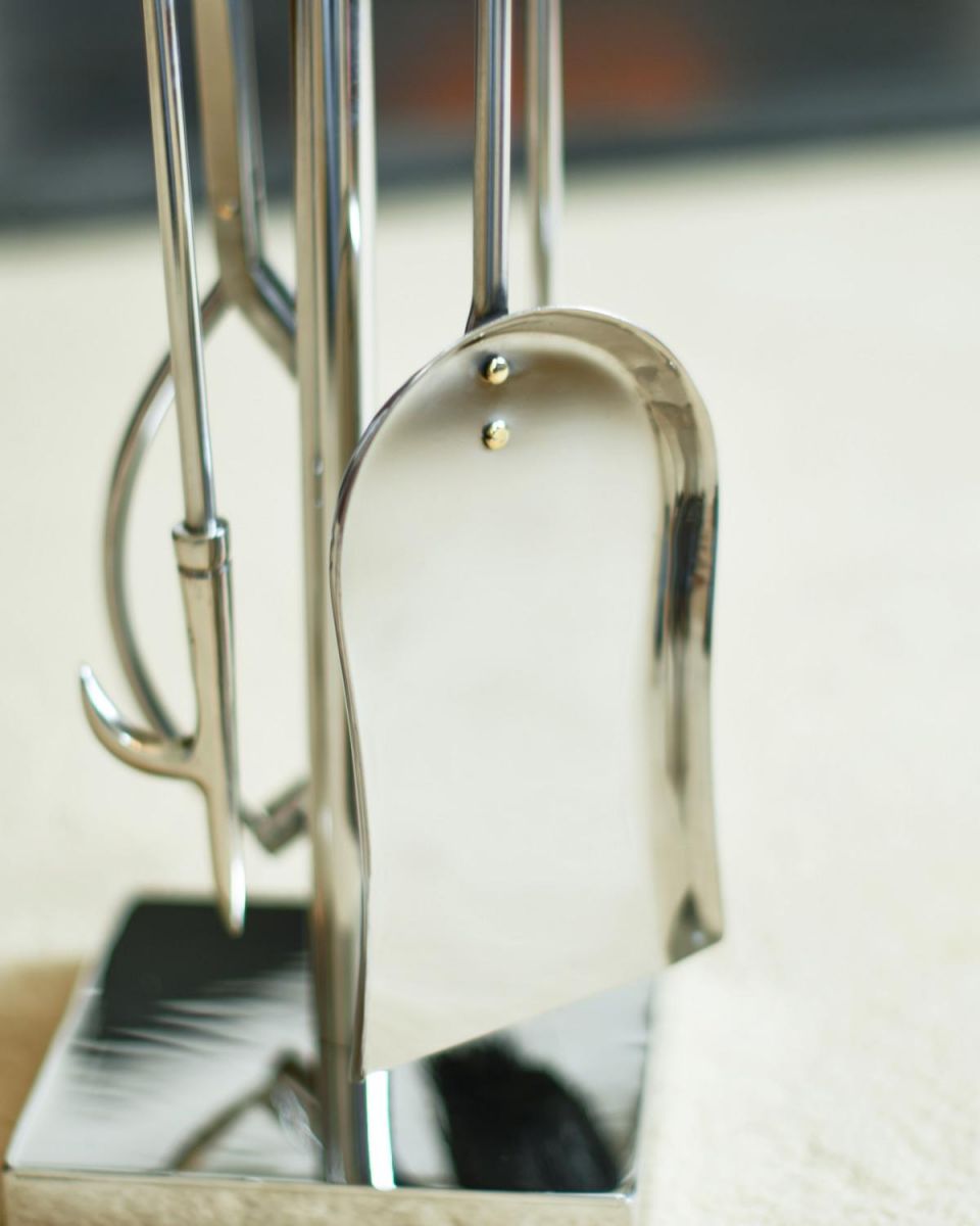 Close Up Of "The Aylesbury" Polished Companion Set Shovel