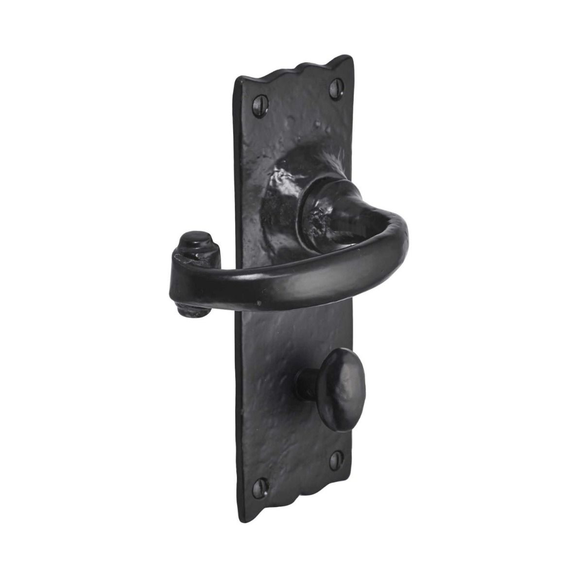 Bathroom Door Handles - Privacy Lever Pair on a White Background 