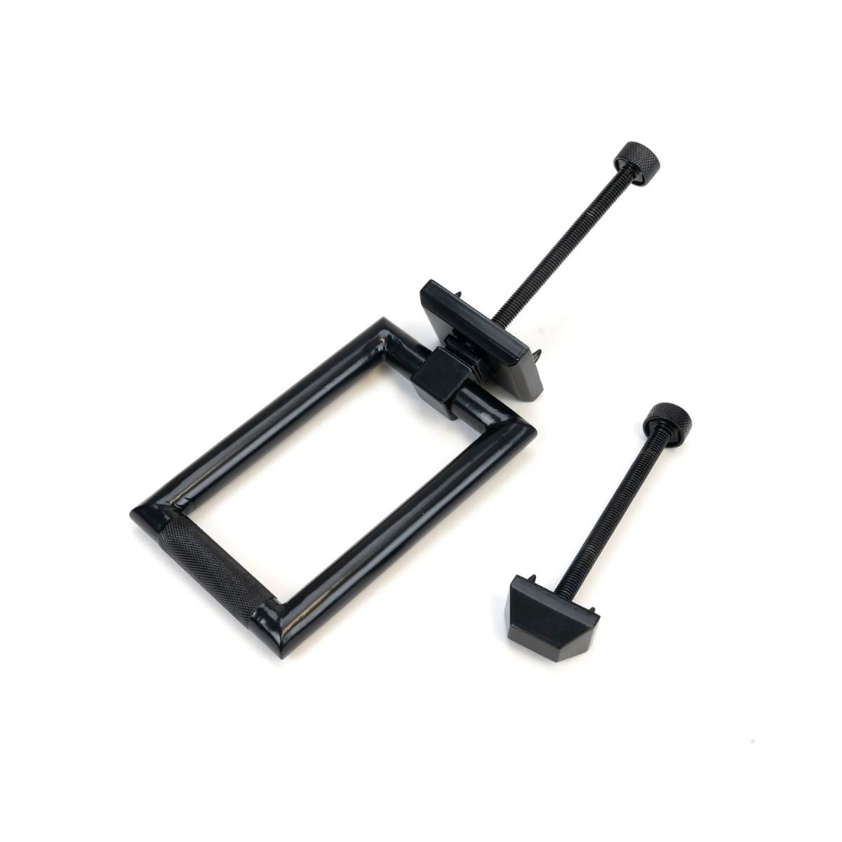 The Black Modern Knurled Rectangular Door Knocker with Bolts