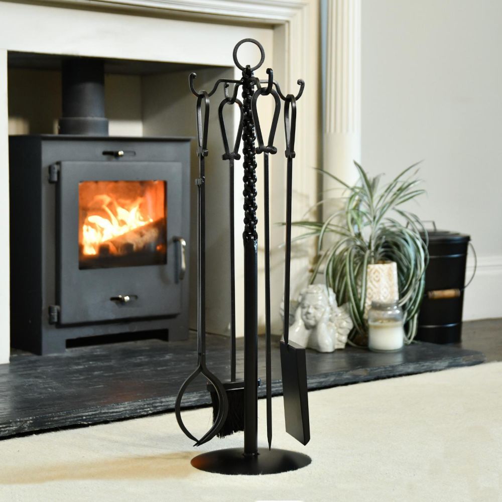 "The Buttersworth" Cast Iron Knot Design Fireside Companion Set 76cm