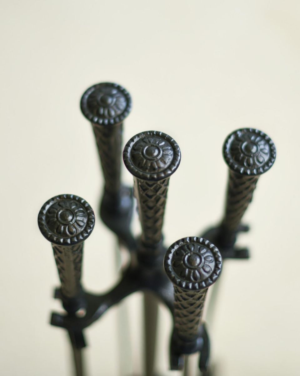 Close Up Of "The Capulum" Classic Black Companion Set From A High Angle Close Up Of "The Capulum" Classic Black Companion Set From A High Angle