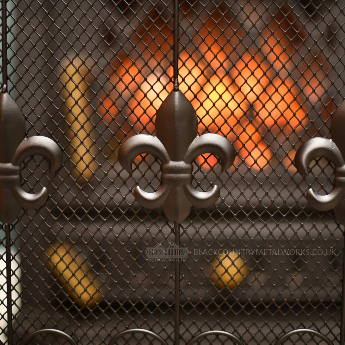 Close-up of the Fleur De Lys Design on the Mesh