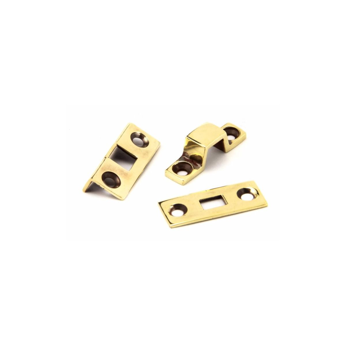 The Classic Straight Window Bolt 4" Aged Brass Finish close up of Fixings