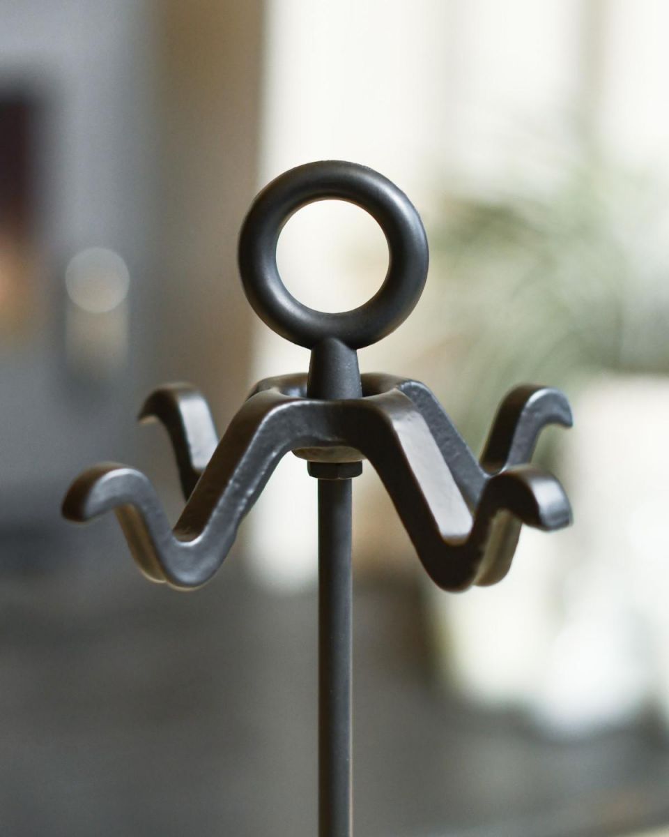 Close Up Of "The Dinnington" Black Companion Set Stand