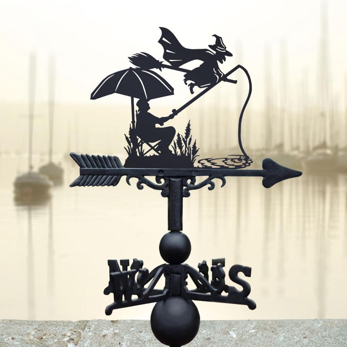 Weathervane with The Fisherman & The Witch Topper