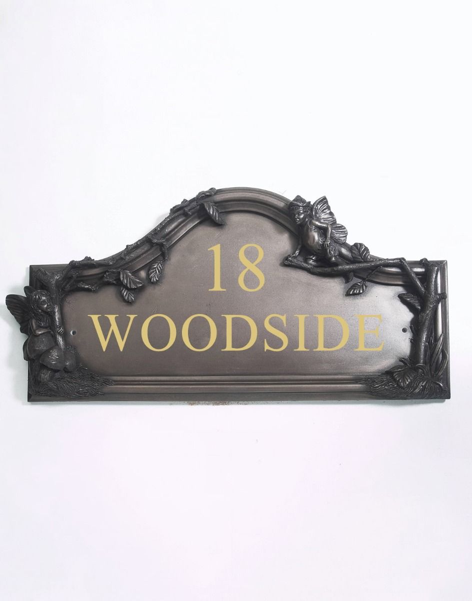 The Flower Fairies House Name Sign on a White Background 