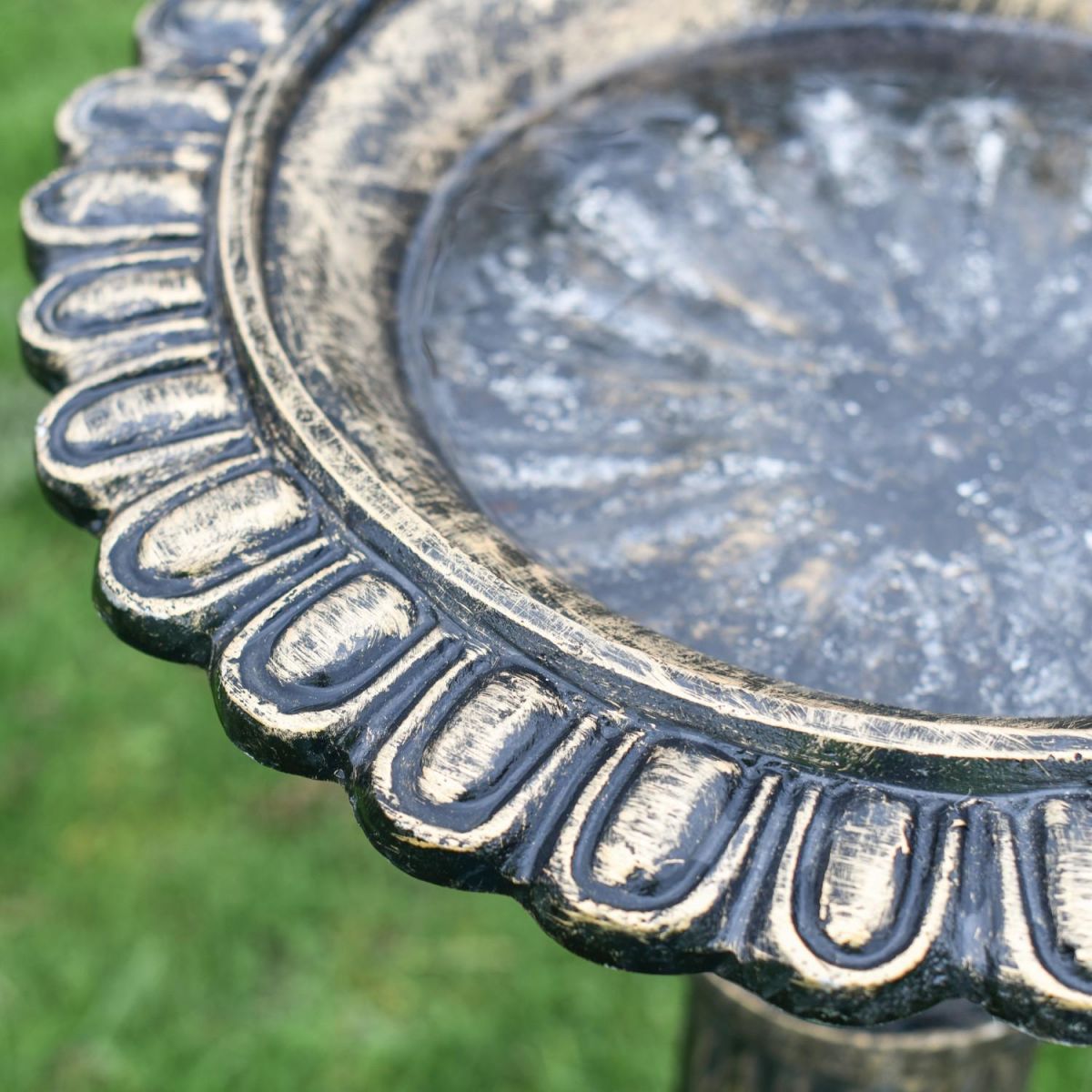 Close Up Of The "Fons" Bird Bath Rim
