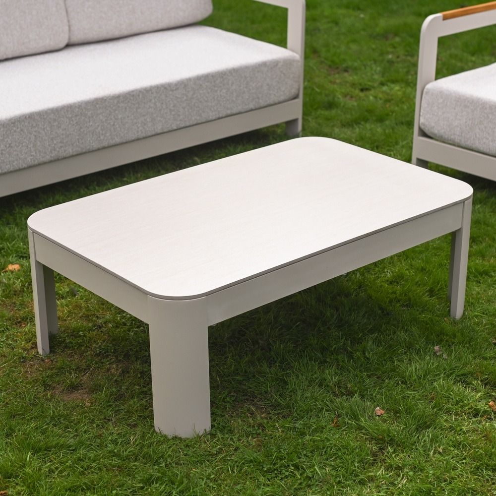 The Horizon 4 Piece Patio Suite Showing a View of the Marble Effect Table