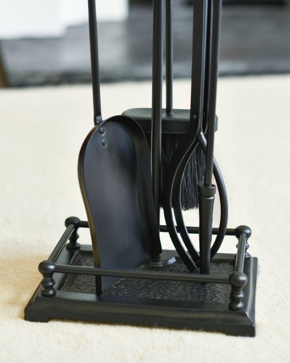 Close Up Of "The Ludos" Checkered White & Black Companion Set Tools