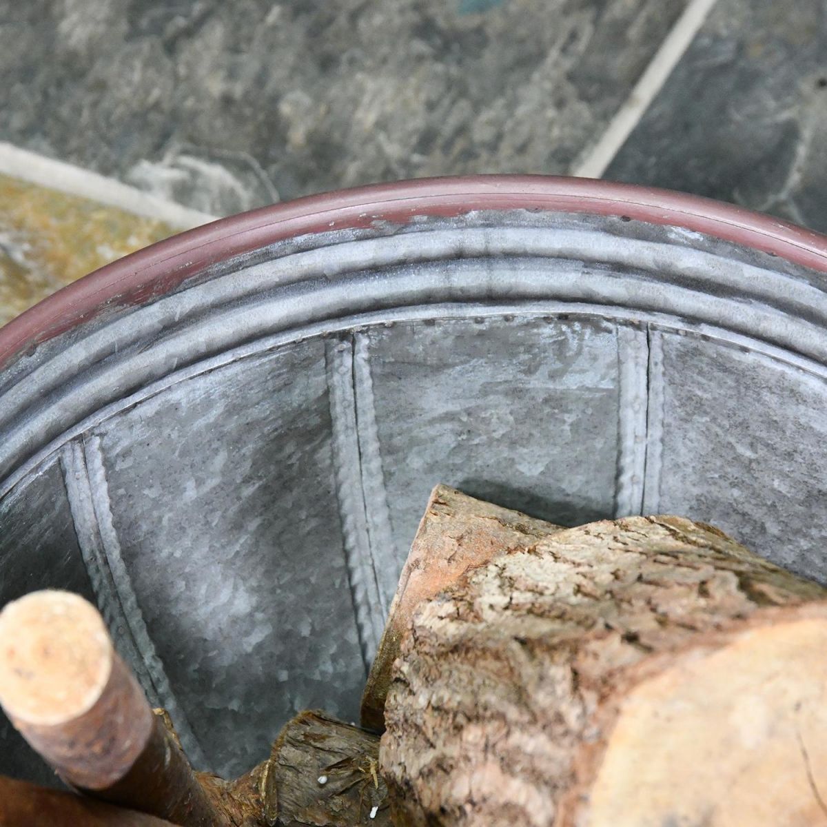 "The Lulworth" Steel Vase Log Basket 