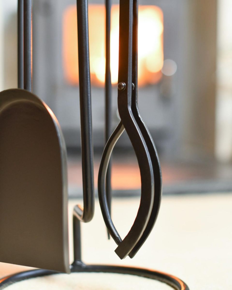 Close Up Of "The Lunatum" Four Piece Companion Set Tongs