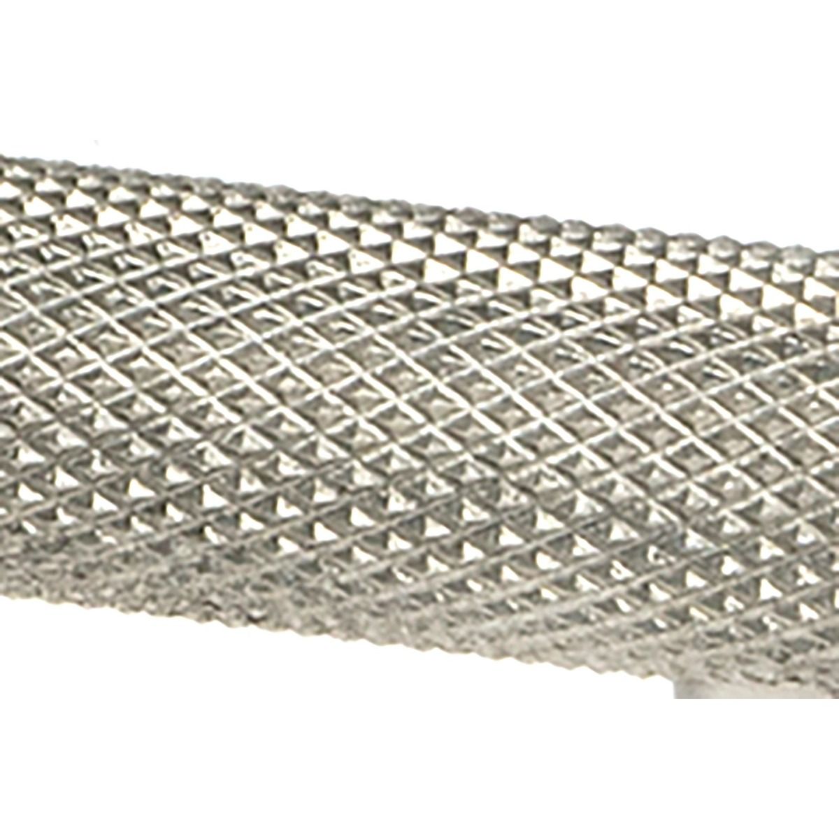 The Medium Knurled Cabinet Pull Handle in Satin Stainless Steel Looking Close up of the Knurled Grip on the Central Bar
