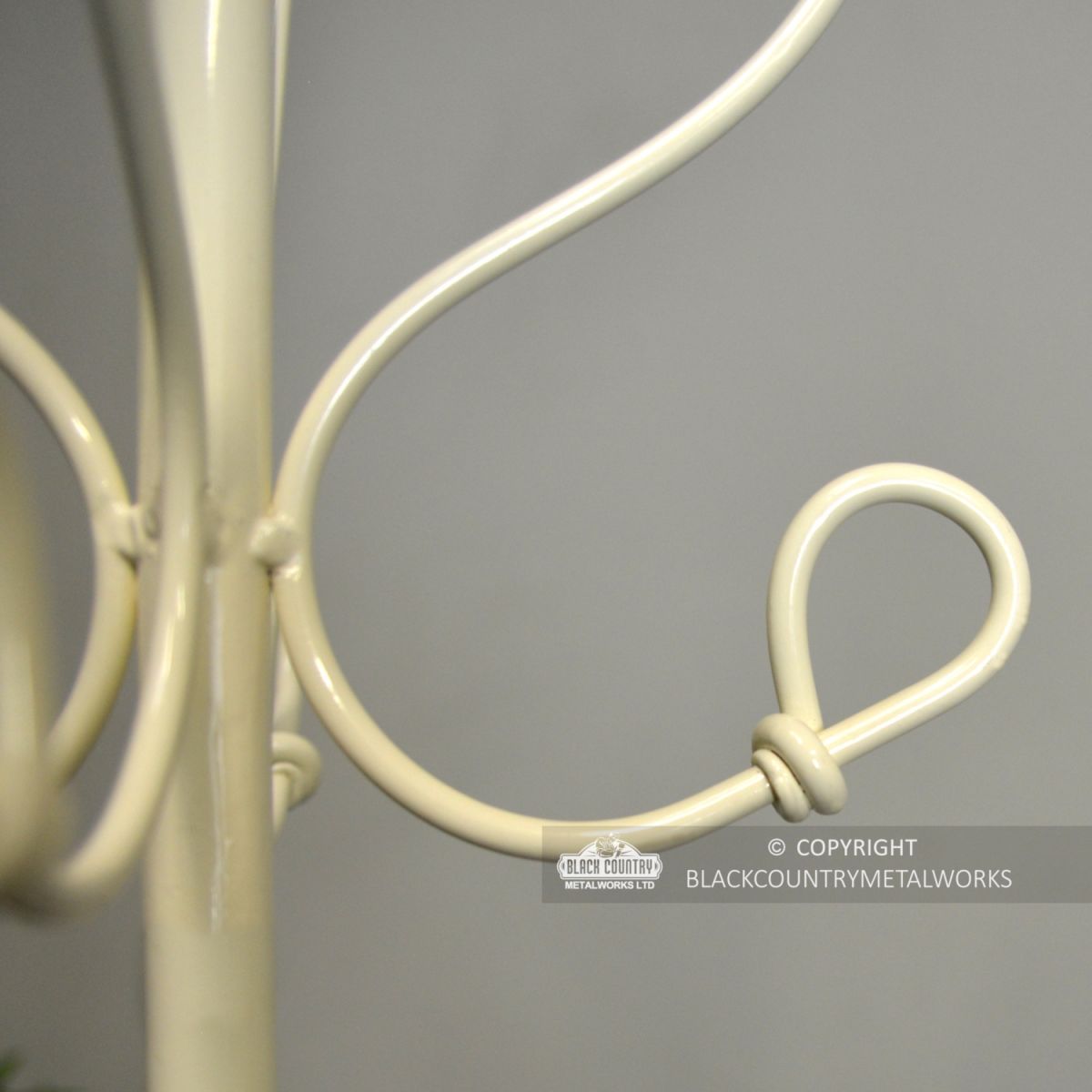 Close-up of the Hooks on the Coat & Hat Stand