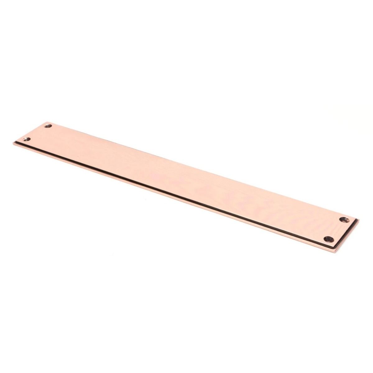 The Polished Bronze 425mm Linear Period Fingerplate Door Push Plate