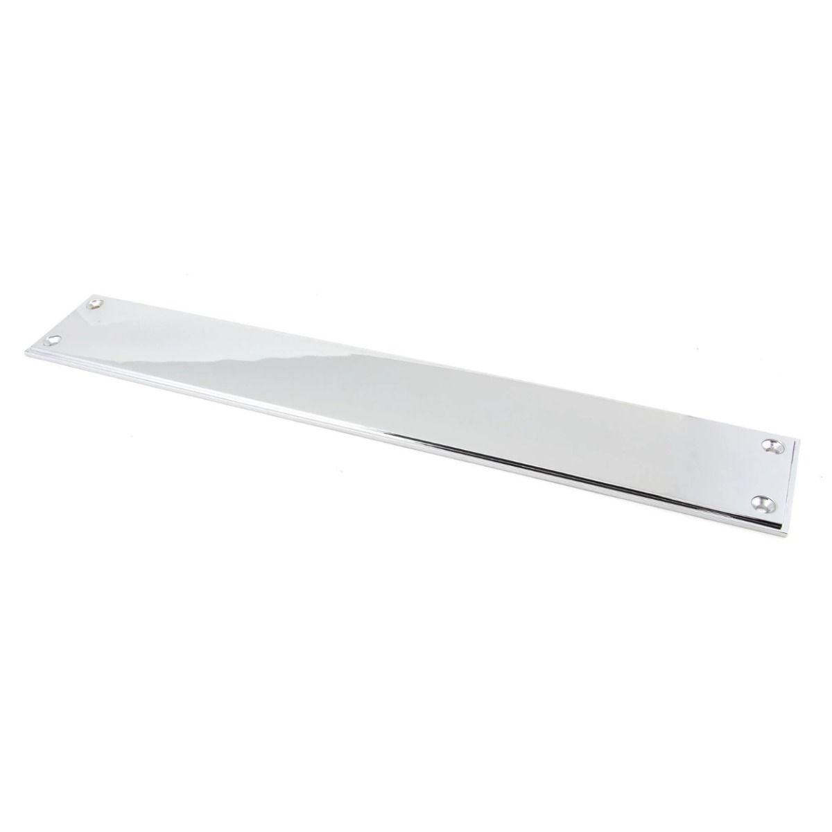 The Polished Chrome 425mm Linear Period Fingerplate Door Push Plate