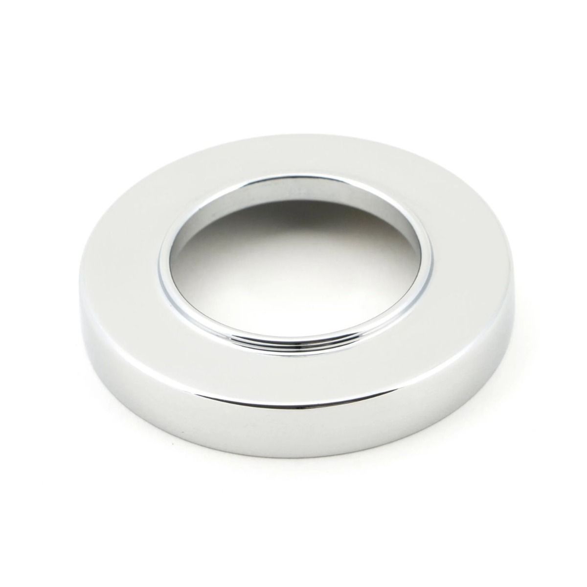 The Polished Chrome Rose on a White Background