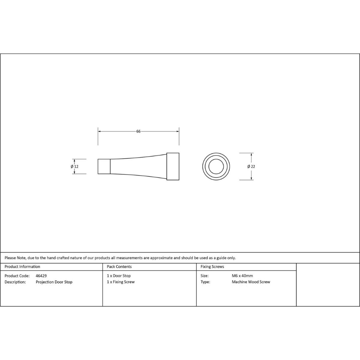 The Polished Stainless Steel Skirting Board Projection Door Stop Technical Drawings and Dimensions 