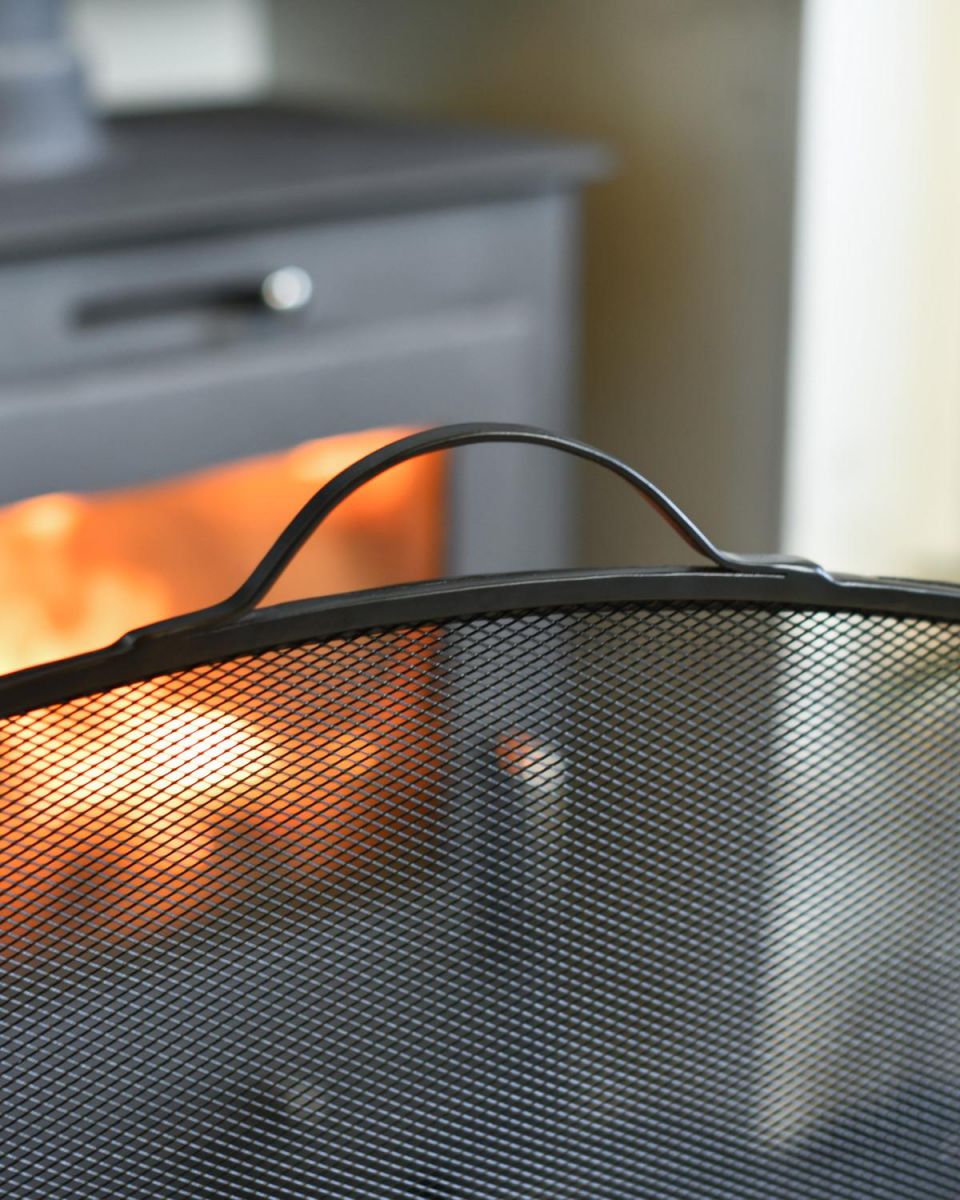 Close Up Of "The Quadrata" Black Fire Guard Handle