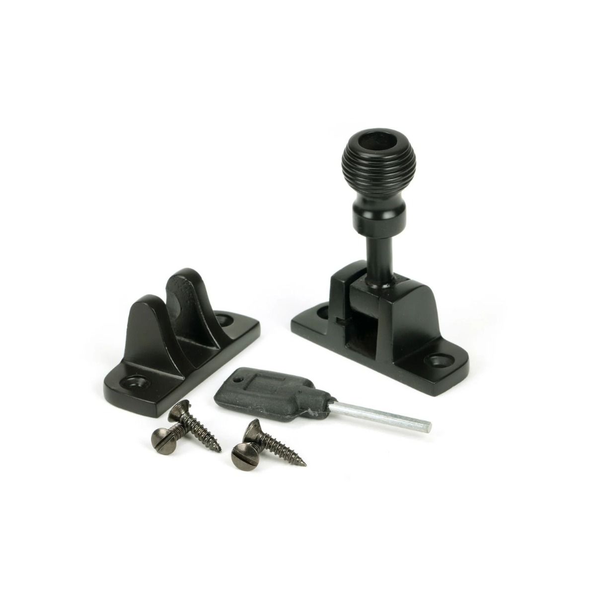 The Radiused Beehive Brighton Sash Window Fastener in Aged Bronze with all Components 