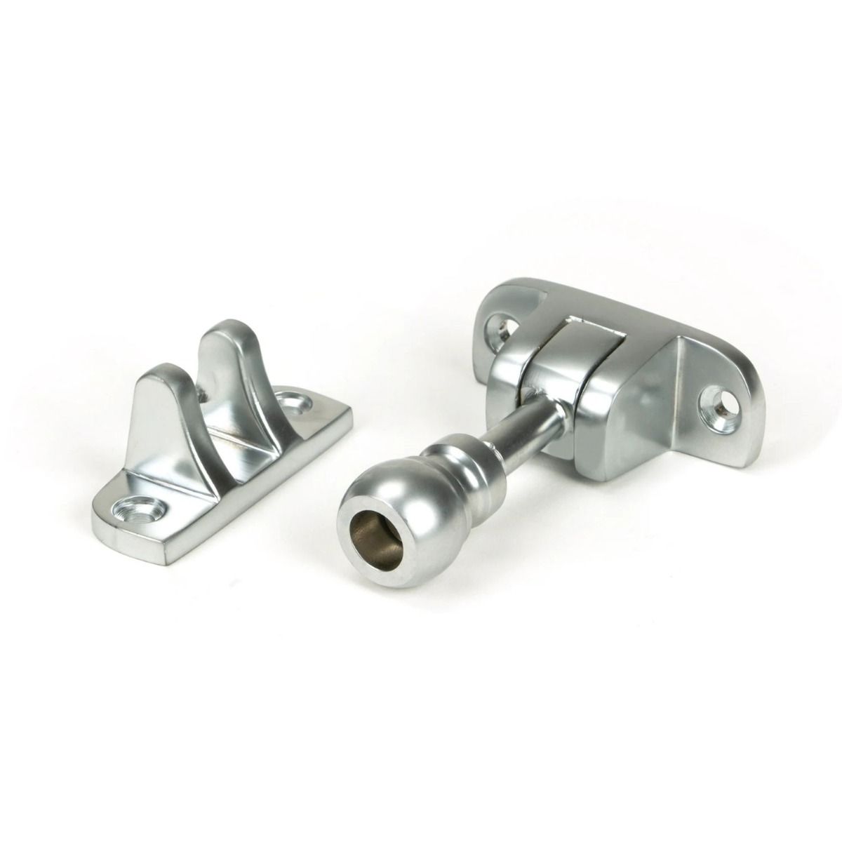 Radiused Rounded Sash Window Fastener - Satin Chrome